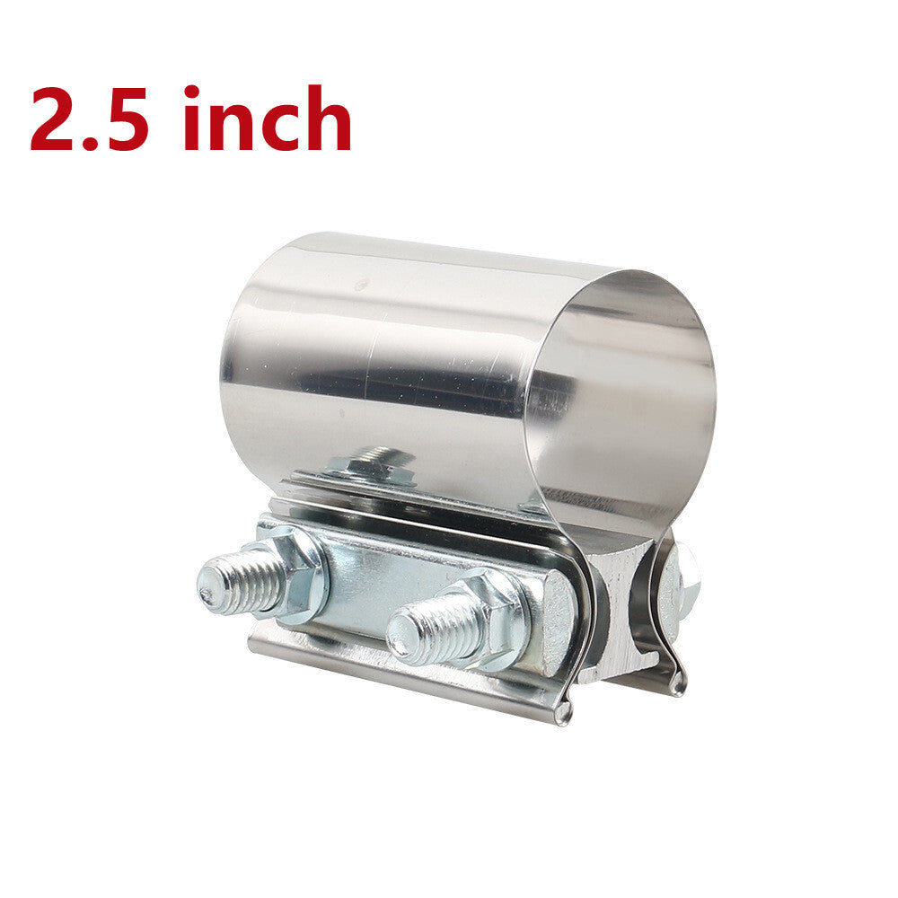 2.5-inch universal Butt connector exhaust with clip and stainless steel sealing clip