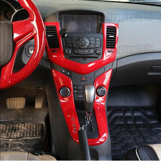 For 2009-2015 for Chevrolet for Cruze Red style Central Console Gear Shift Frame Trim