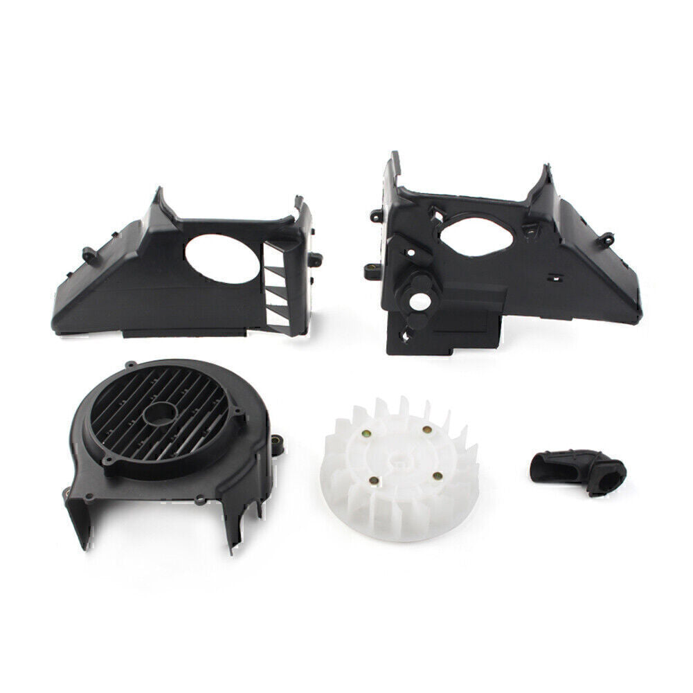 Complete Air Cooling Shroud Sets with Fan Cover Fit GY6 150cc Go Kart Scooter