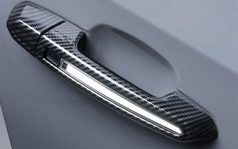 for Cadillac XTS 2013-17 Carbon Fiber Exterior Outside Door Handle Cover Trim 8P