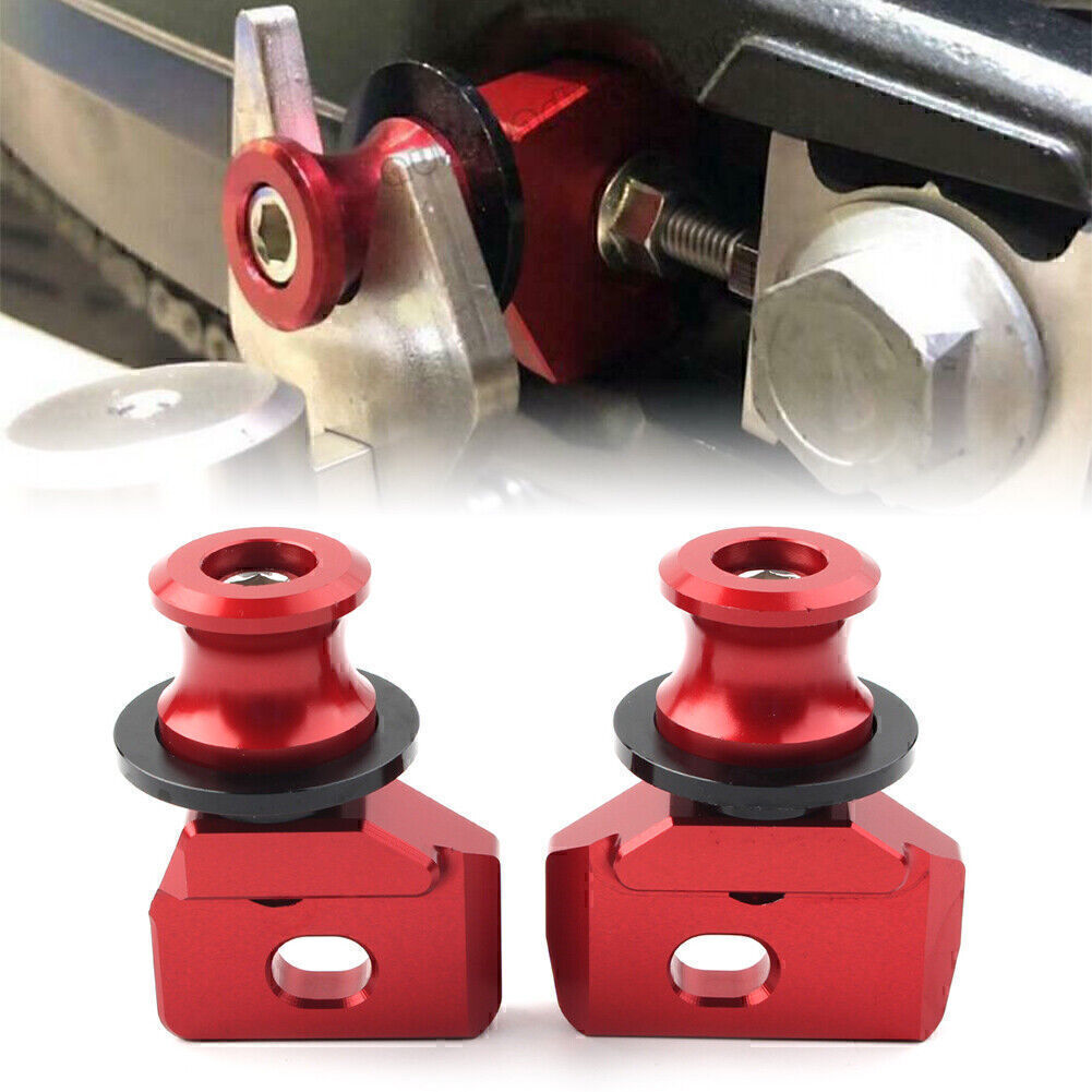 Motor Chain Adjustment Bracket Screw Rocker Reel Slider Fit for HONDA CB650R Red