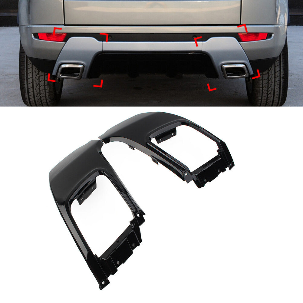 Rear Bumper Tail Throat Exhaust Pipe Trim for Land Rover for Range Rover Evoque Q