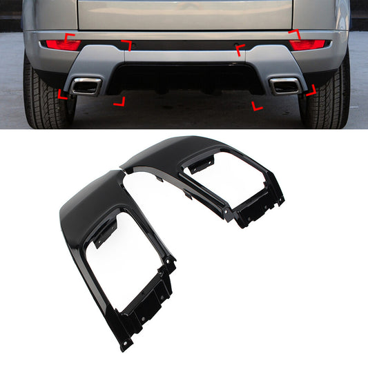 Rear Bumper Tail Throat Exhaust Pipe Trim for Land Rover for Range Rover Evoque Q