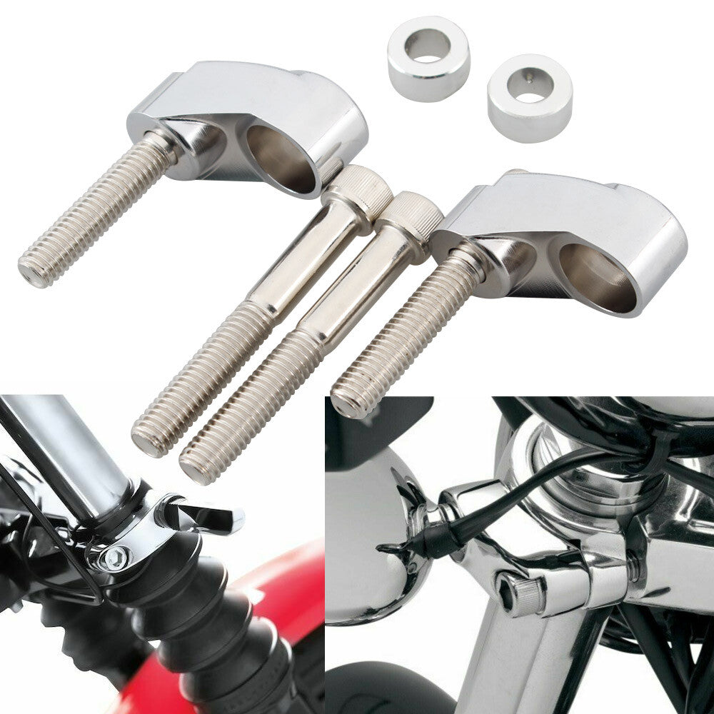 39-49mm Front Turn Signal Bracket Relocation Kit for Harley Softail Dyna XL 883 Q
