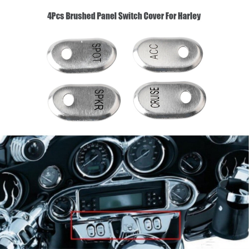 Brushed panel switch protective sleeve chrome for Harley Touring Electra Glide Classic - n