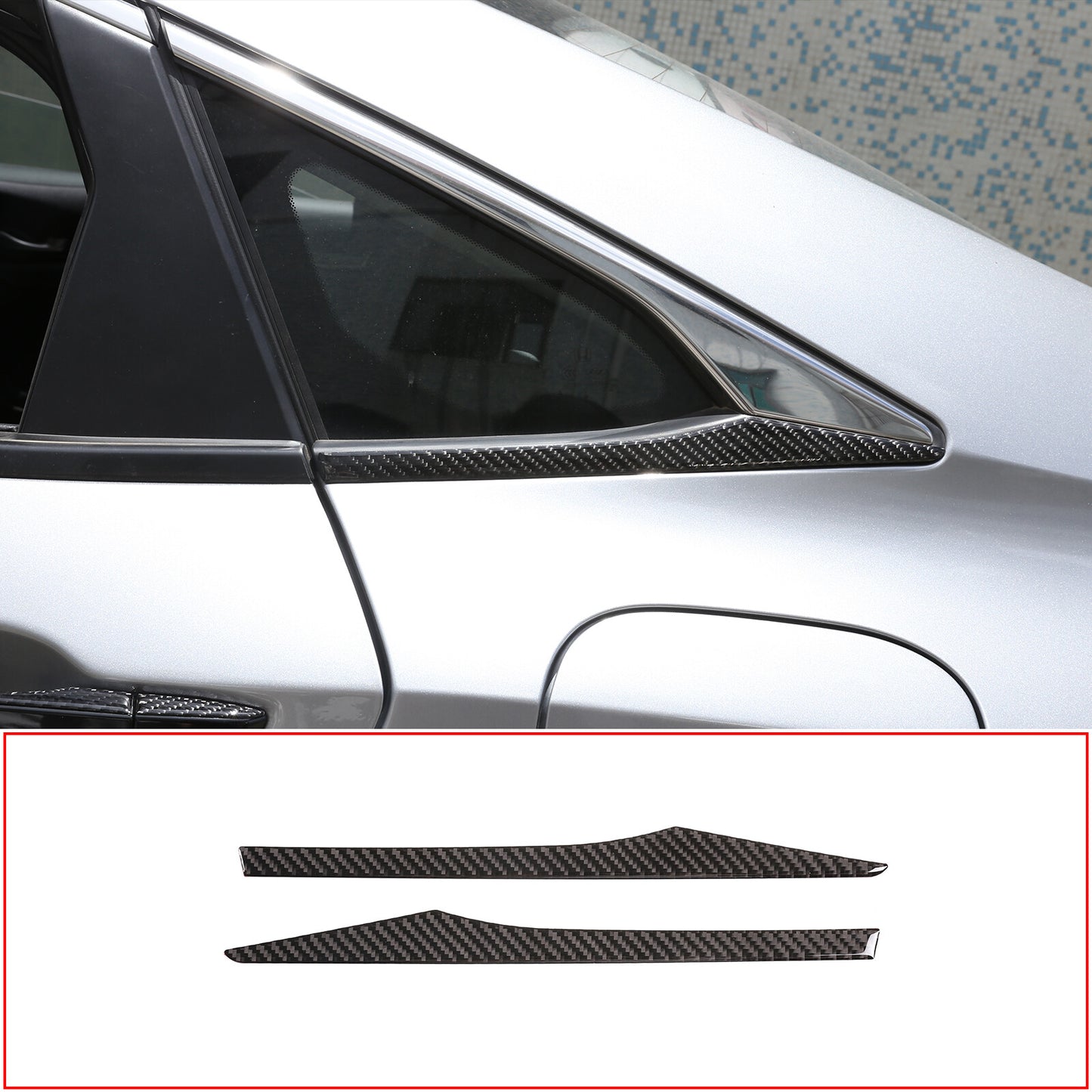 Silver Steel Tailgate Logo Trim Outer Panel for 86 GT 12-20 - v