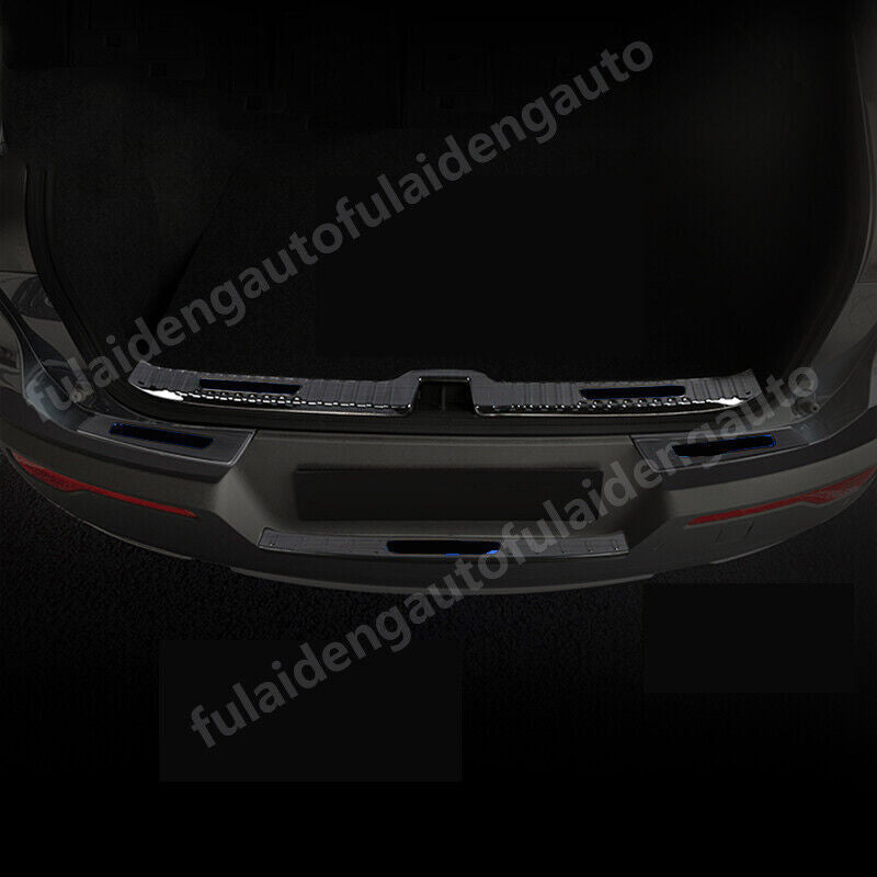 for Volvo XC40 2019-22 Black Steel Rear Bumper Sill Plate Protector trim Kit 4x
