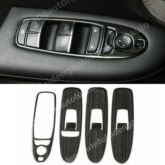 for Infiniti QX50 2019-2024 Black Inner Window Lifter Switch Panel Decor Cover
