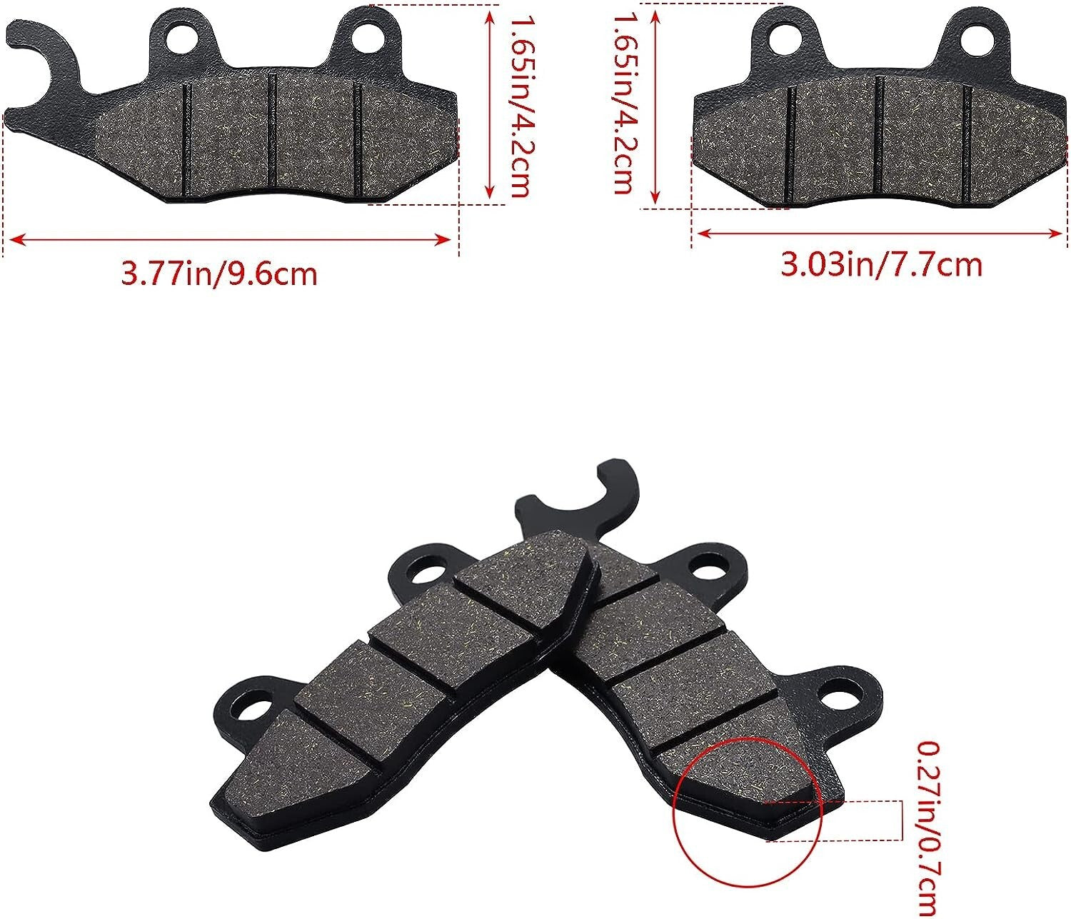 Brake Pads for Yamaha YZ250 YZ 250 W/WRW (2T) 1989 Front Rear