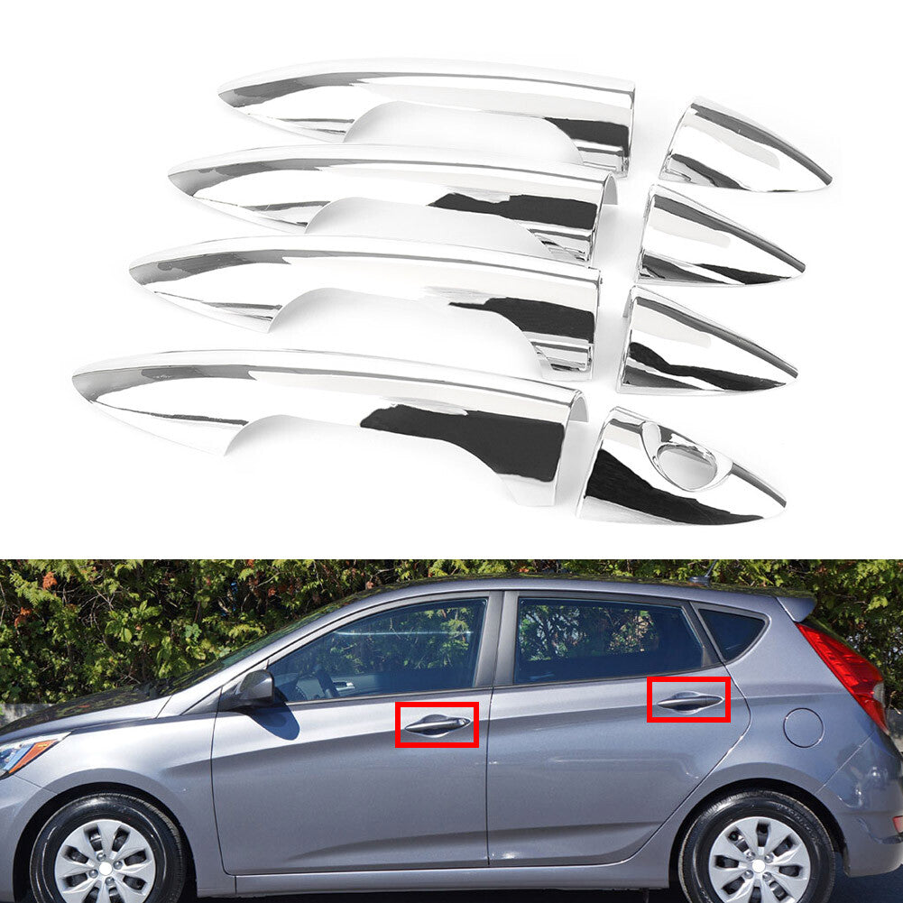 For 2011 -16 for Hyundai Accent Solaris Verna Chrome Door Handle Cover Molding Trim Q