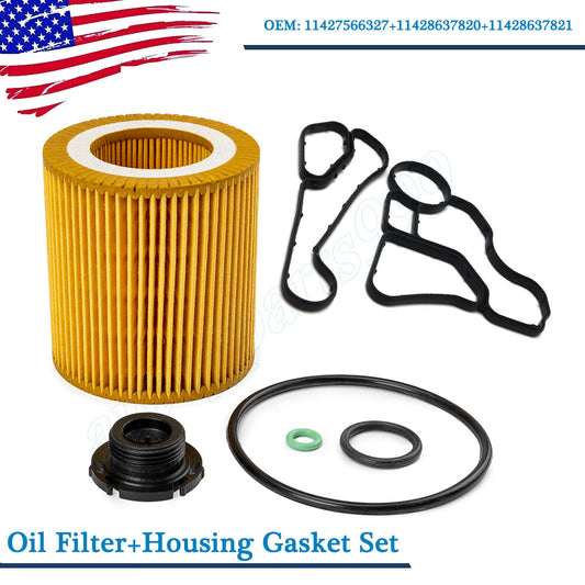 Engine oil filter and housing gasket cooler sealing kit for X1 X5 N26 N52 N54 N56- n