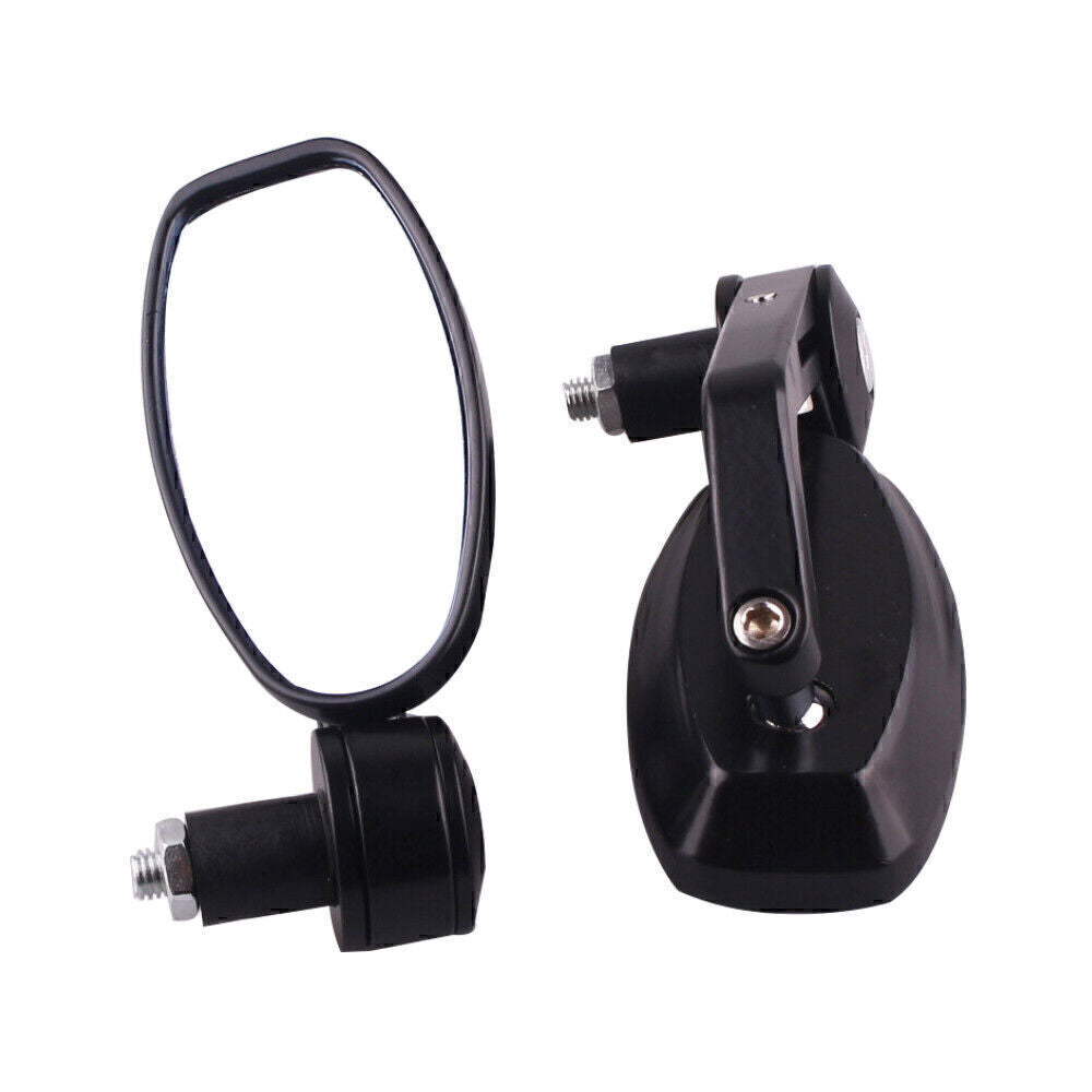 For All Motorcycle Black Universal Pair Left & Right 78 Handle Bar End Mirrors Q