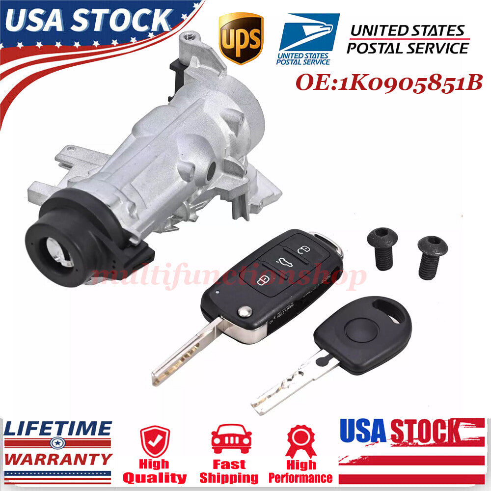 IGNITION switch lock assembly for VW for Jetta 2006-2018 with remote control key shell. Q