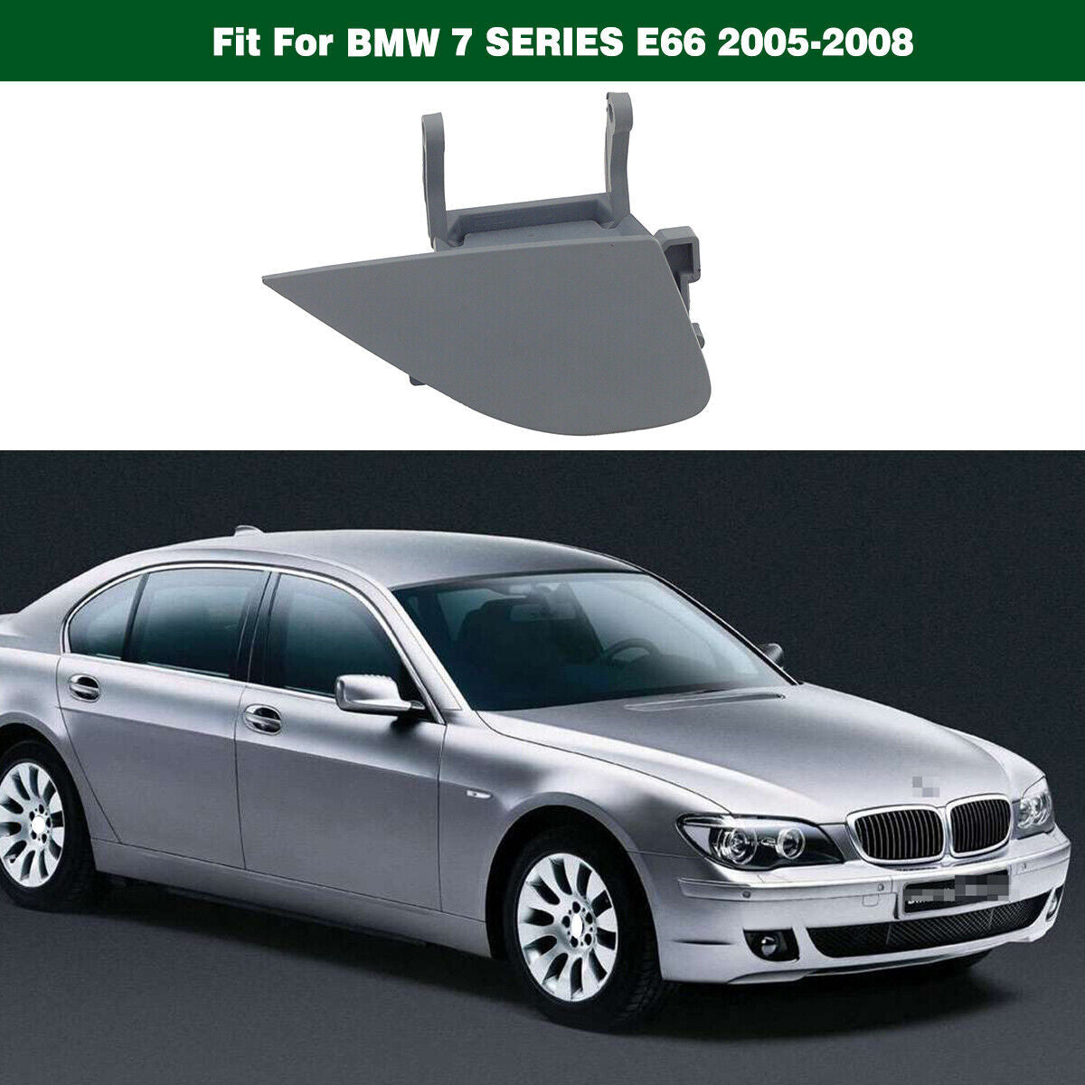 Right 51117142162 Headlamp Washer Jet Cover Cap for BMW 7Series E66 2005-2008 Q