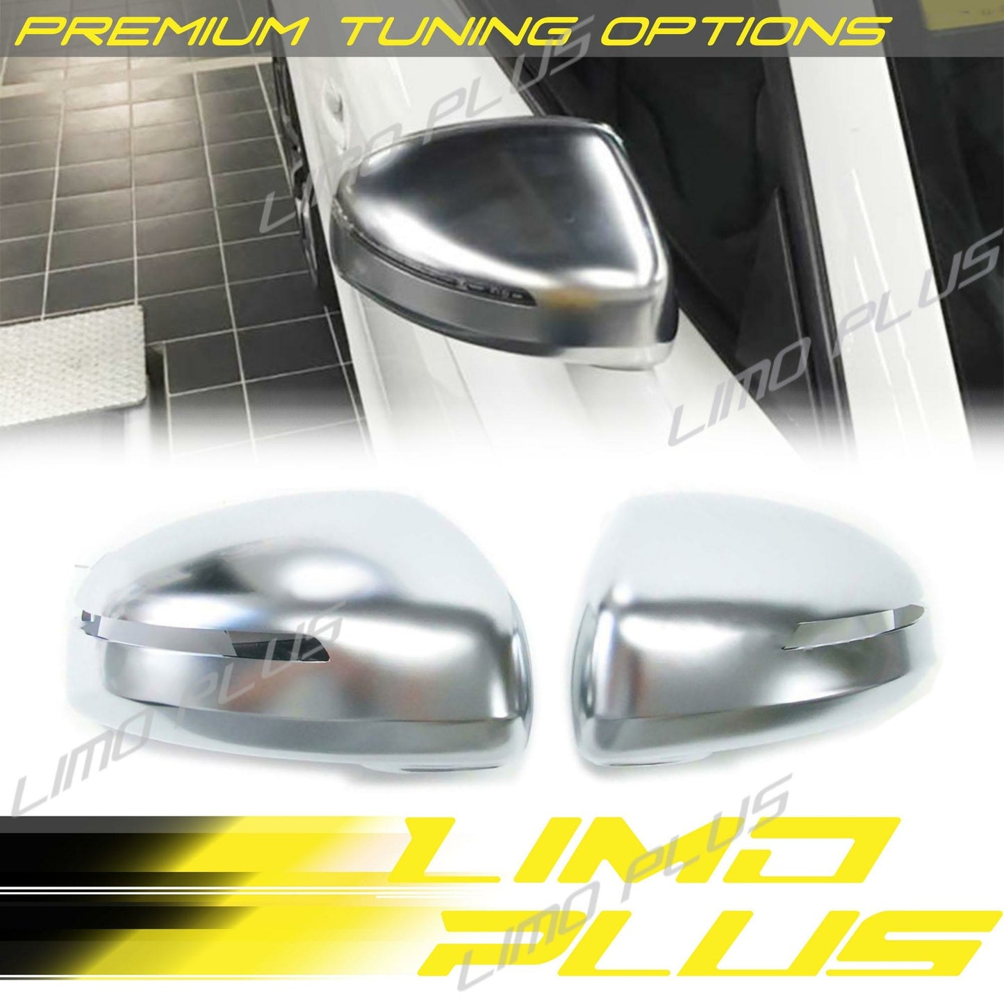 2x Matt Chrome Wing Mirror Cover Caps for Audi TT 8J R8 TTS TTRS 06-14 mc9