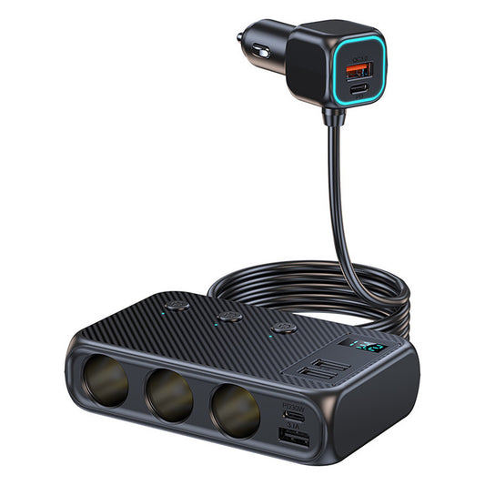 Car Cigarette Lighter Socket Splitter USB-C Fast Charger Power Adapter Outlet