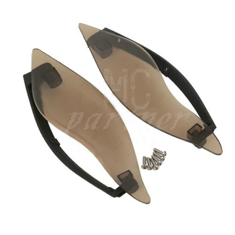 Smoke ABS Plastic Side Wings Air Deflectors for Harley Touring FL 2014-2016 Q