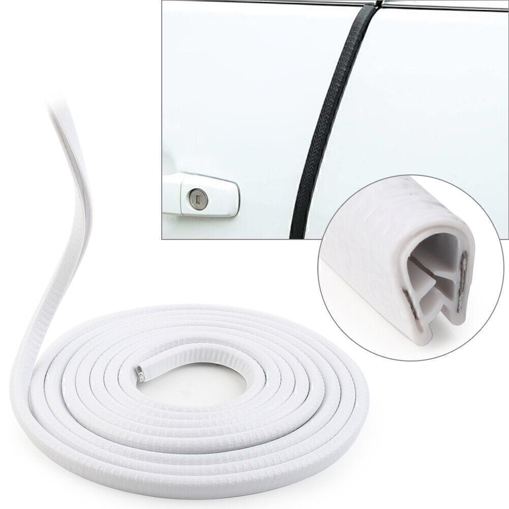 13Ft Universal Car Rubber White Seal Trim Molding Strip Door Edge Lock Protector Q