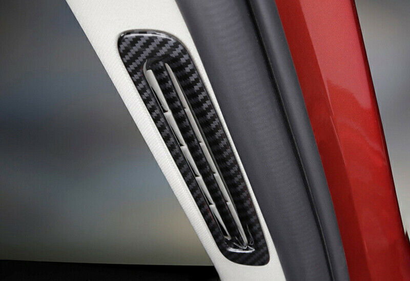 2X for Mazda 3 Axela 19-23 Carbon Fiber Look A Pillar Air Outlet Vent Cover Trim