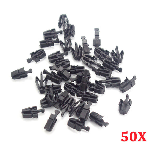 Set Of 50 Black Grille Mounting Nylon Clip Retainer Fits for Honda for Toyota MB153825
