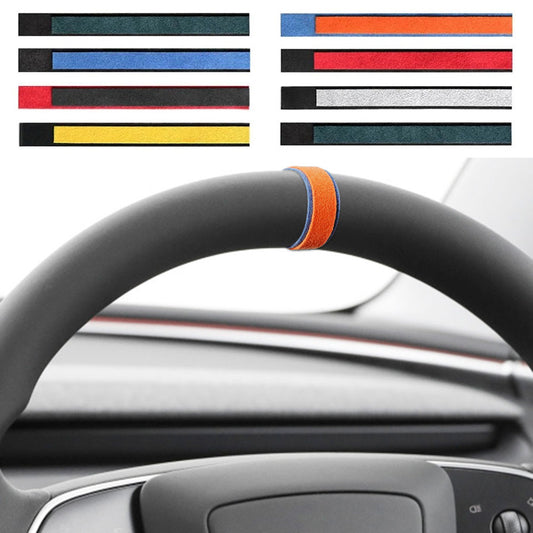 Suitable for Honda DIY Alcantara car SUV steering wheel top center line decal decoration - n