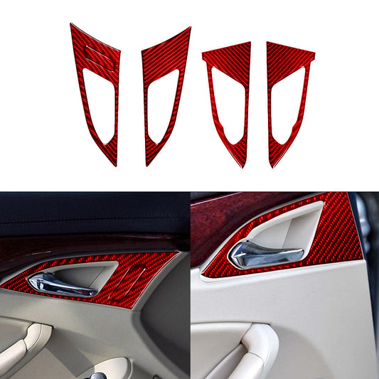 Red Carbon Fiber (4DR) Door Control Cover For Colorado 2004-2012/ for Canyon 2005-12 v