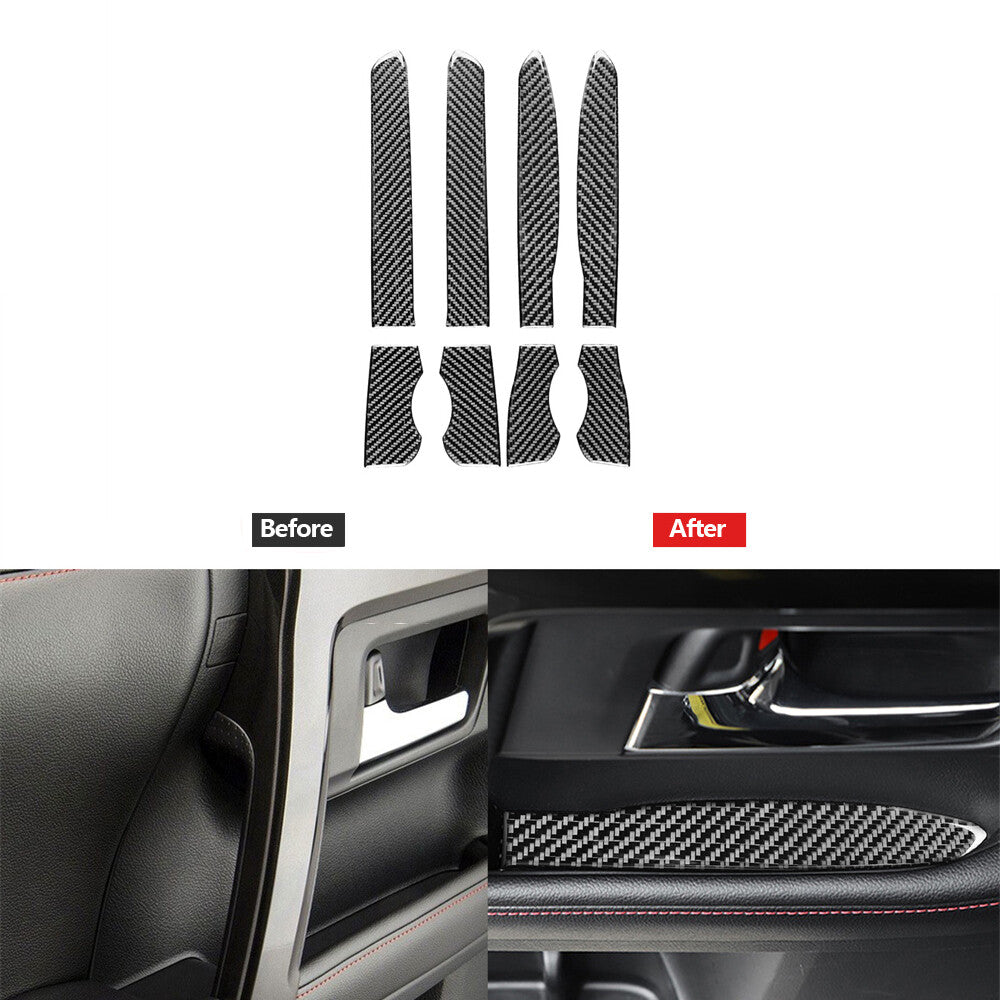 2x Red Carbon Fiber Door Handle Switch Cover Trim For Camaro 2016-2018 v
