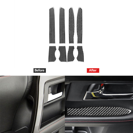 2x Red Carbon Fiber Door Handle Switch Cover Trim For Camaro 2016-2018 v