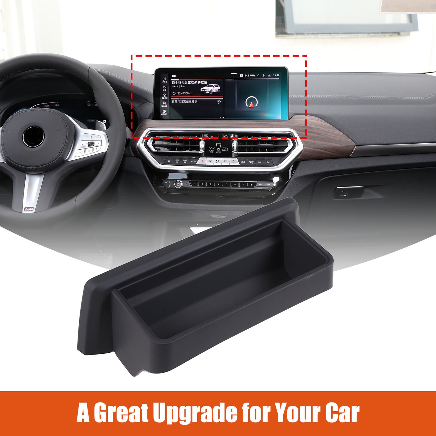 Front Grill Trim Protective Film Cover 4 pcs for Outlander 2023 2022 2024- v