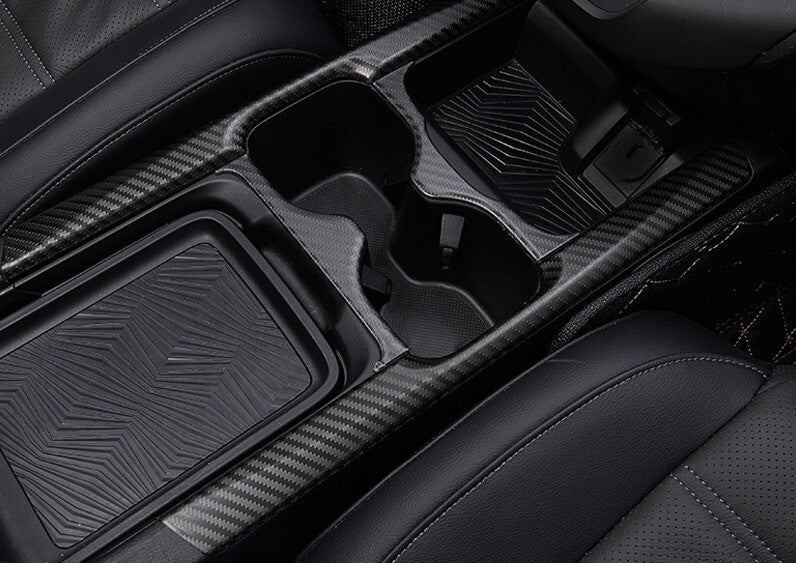 Gear Shift Both Side Cover Trim for Honda CRV CR-V 2017-2022 Steel Carbon Fiber