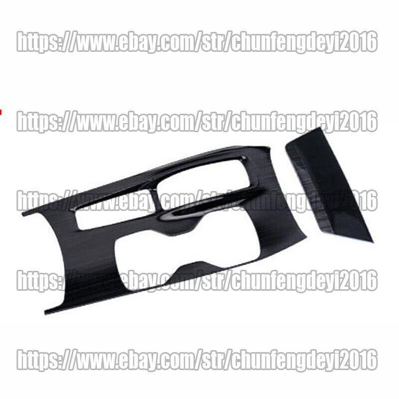 for Honda Accord 2018-22 2PCS BLACK Titanium Console Gear Shift Frame Cover Trim