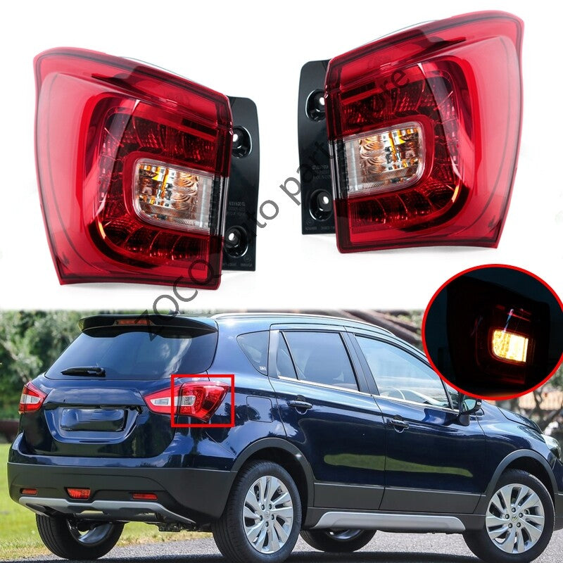 1Pair LED Tail Lamp Brake Reverse Warning Lamp for Suzuki SX4 S-CROSS 2017-2021 v
