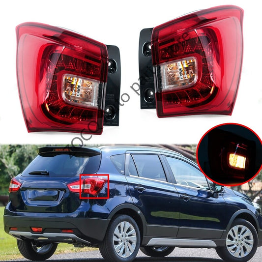 1Pair LED Tail Lamp Brake Reverse Warning Lamp for Suzuki SX4 S-CROSS 2017-2021 v