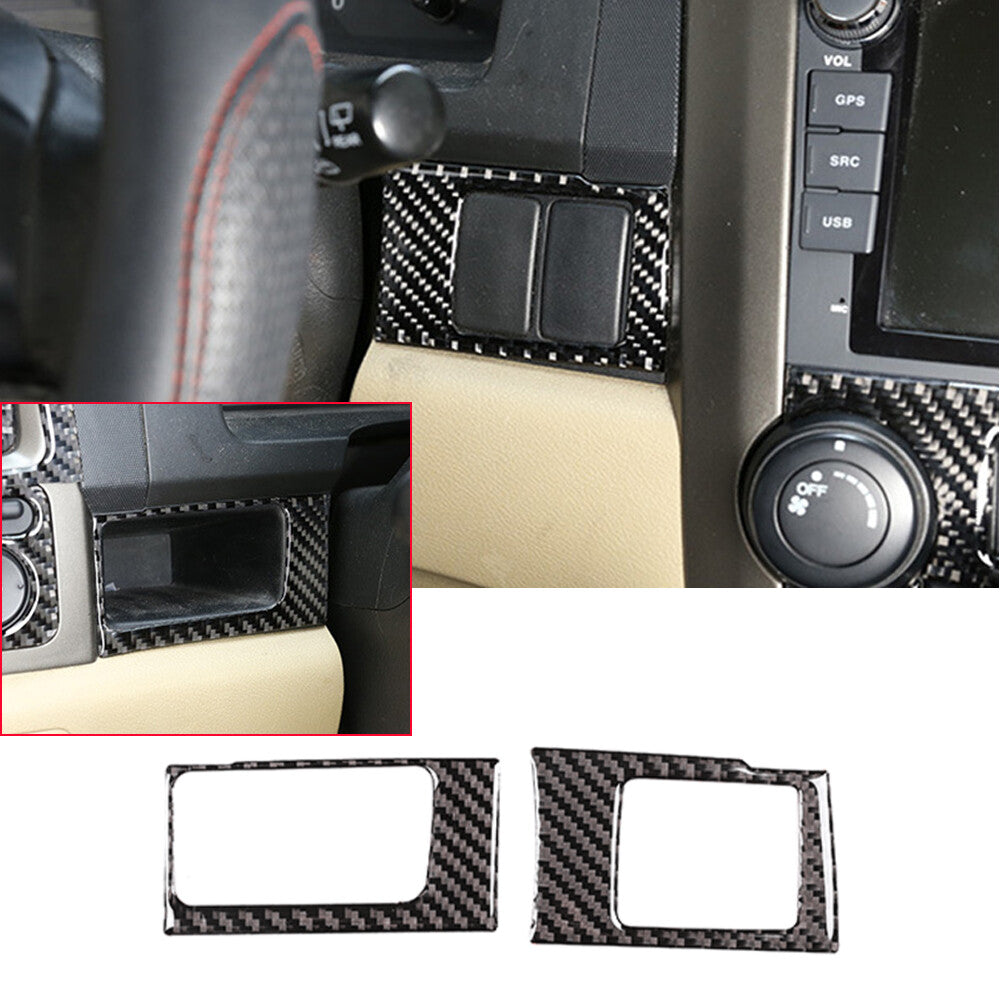 Carbon Fiber Center Control Card Storage Box Panel Trim for Honda CR-V CRV 07-11