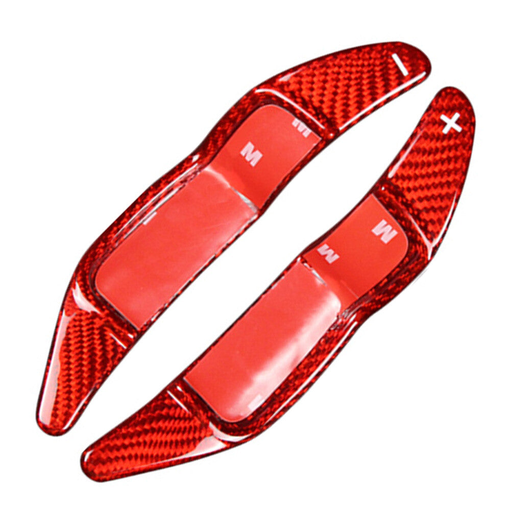 2x Steering Wheel Shift Paddle Fit for Mini R55 R56 R57 R58 R59 R60 Carbon Fiber Red