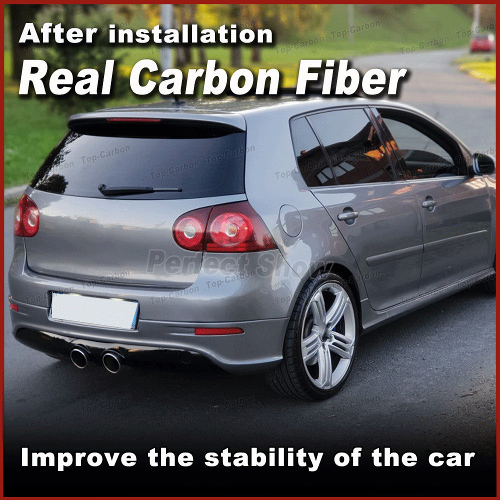 REAL Carbon Rear Bumper Bar Diffuser Tail Lip for VW for Golf V 5 MK5 R32 2005-2007