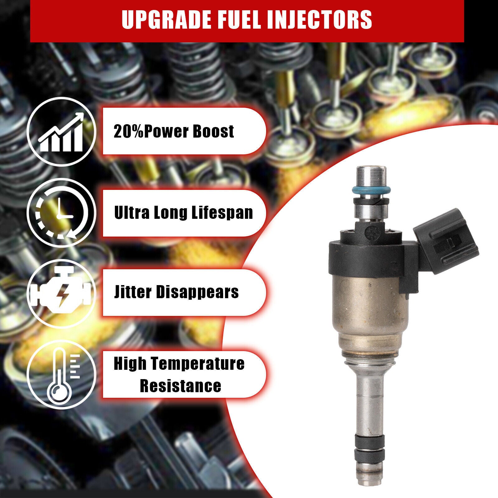 6PCS Fuel Injector for Hyundai Santa Fe Azera for Kia Sorento Sedona 3.3L 2014-2018