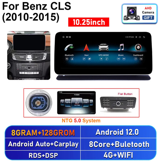 for Mercedes for Benz CLS 2010-2015 Android Auto Car Radio Carplay Stereo Player GPS