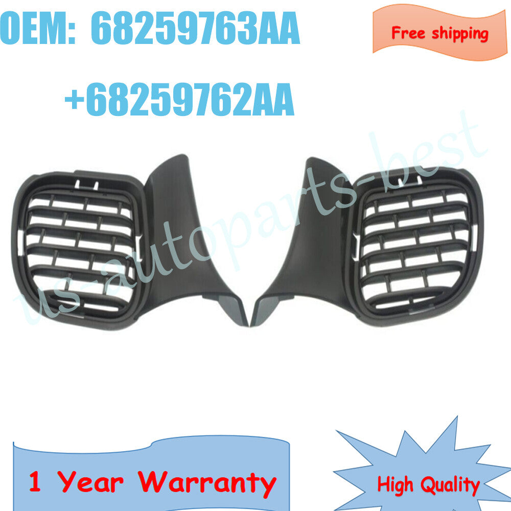 1Pair Front Bumper L+R Lower Grille Fog Light Bezel For 2015-2022 for CHALLENGER