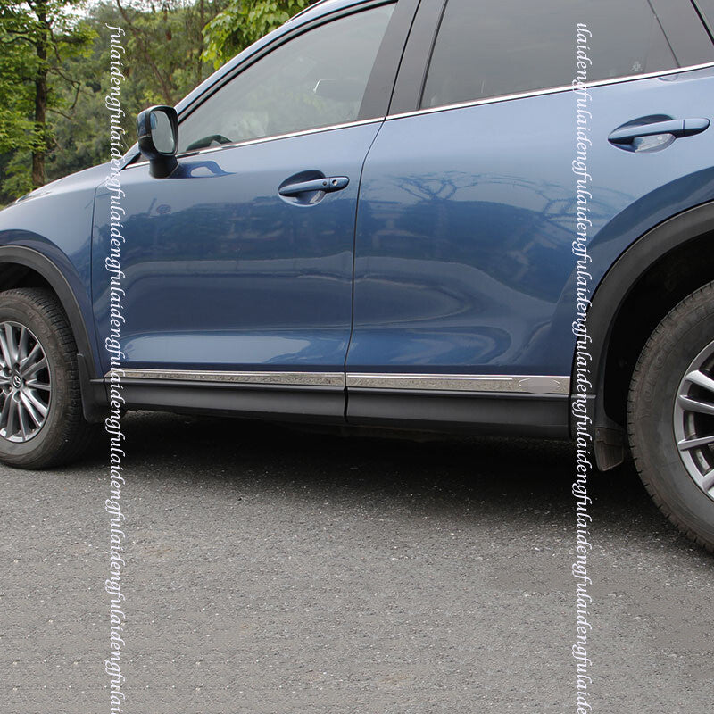 for Mazda CX-5 2017-2024 Chrome stainless Car Body Door Side Molding Cover Trim