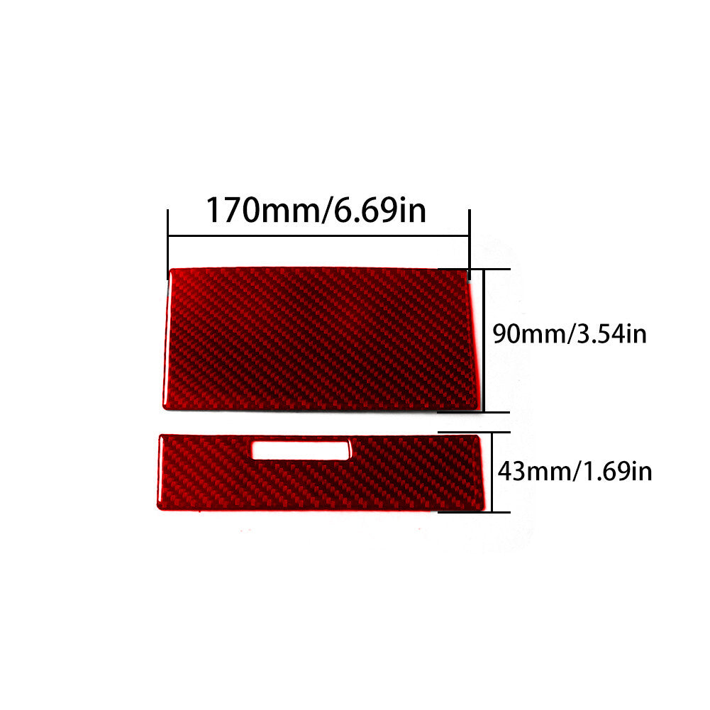 Red Carbon Fiber Overhead Reading Light Panel Trim for Toyota for Camry 2007-2011