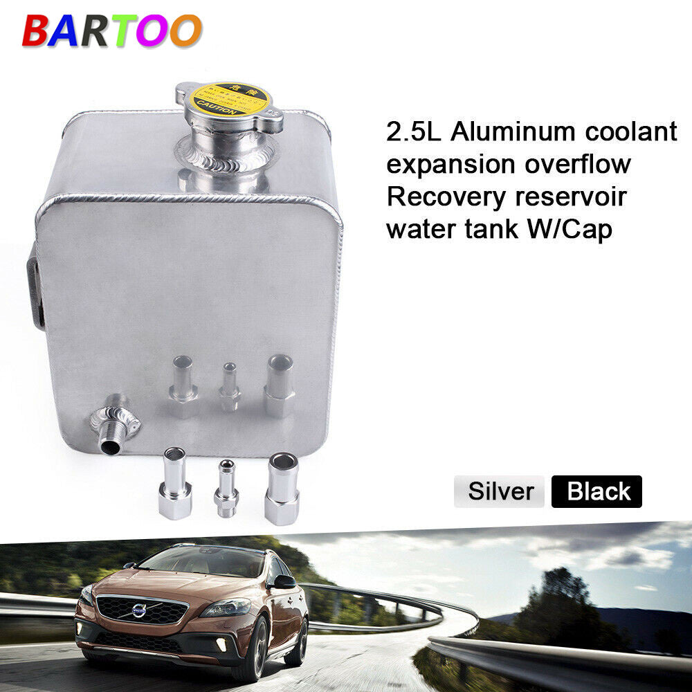 2.5L Universal Coolant Radiator Overflow Recovery Water Tank Bottle PRO Aluminum