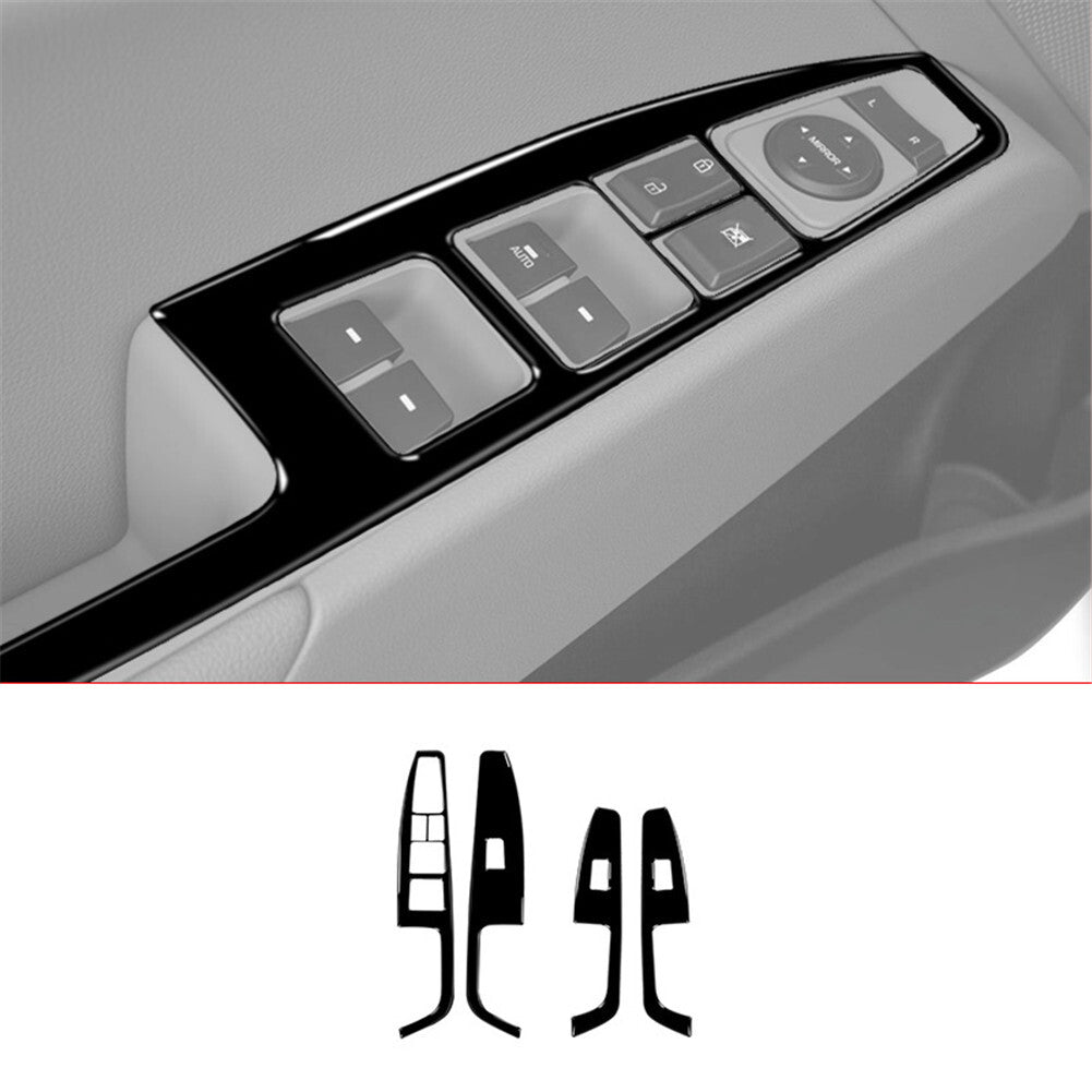 Suitable for Corolla 2020-2023 black titanium alloy rear AC vent frame decoration- v