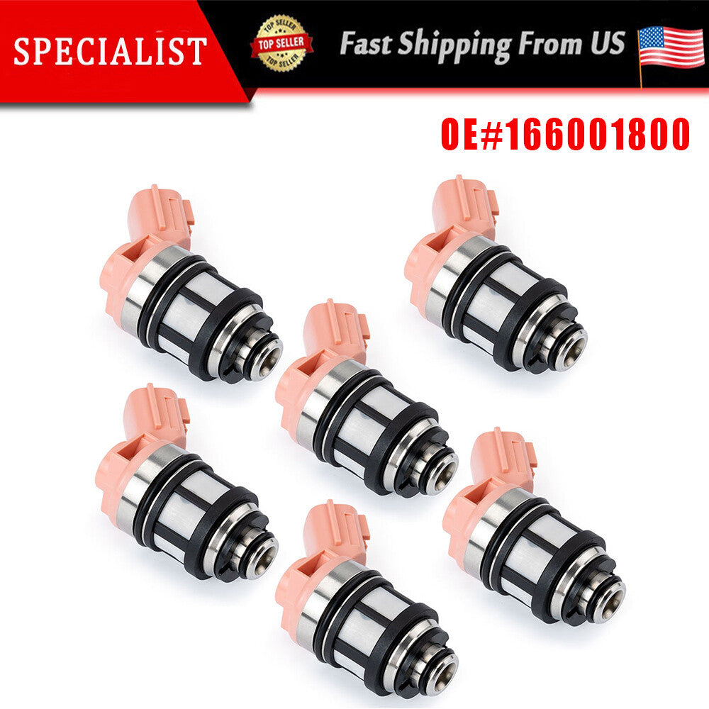6pcs Fuel Flow Injector for Nissan 1999-2002 Quest 1997-2000 for Infiniti QX4 3.3L