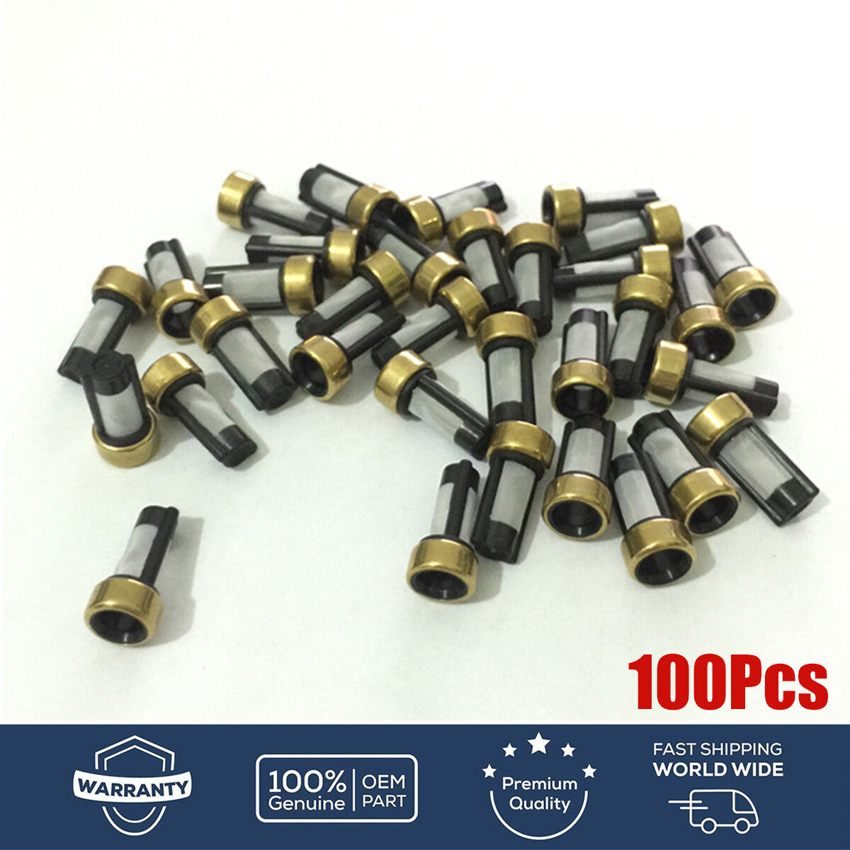 100Pcs Universal Fuel Injector Micro Basket Filter ASNU03C Injector Repair Kit Q
