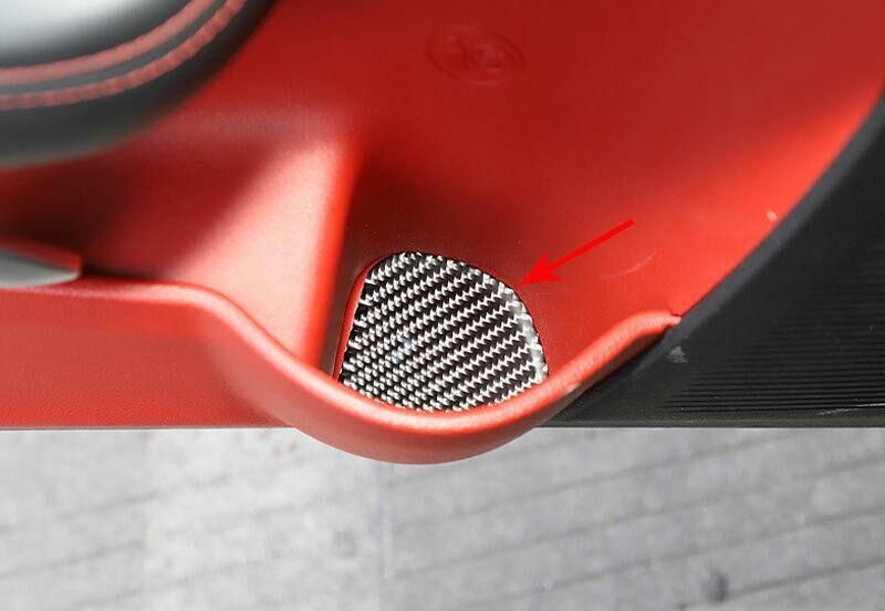 Fit For 2015-2021 for Dodge for Challenger Carbon Fiber Console Water Cup Pad Decoration