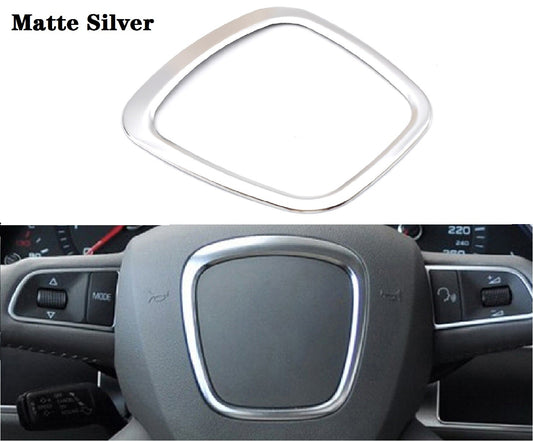 Chrome Car Steering Wheel Frame for Audi A3 for A4 for A6 for A8 Q5 Trim Cover Sticker MATTE