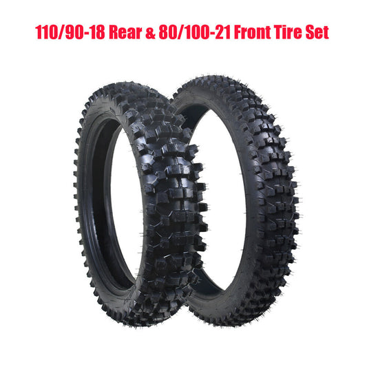 80/100-21 110/90-18 Front and rear tire tubing kit for off-road bicycles and motorcycles.