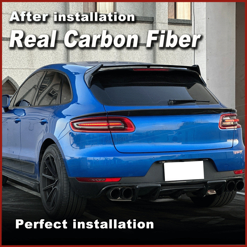 REAL Carbon Rear Spoiler Trunk Boot Wing Lip Fit for Porsche Macan 95B 2014-2018