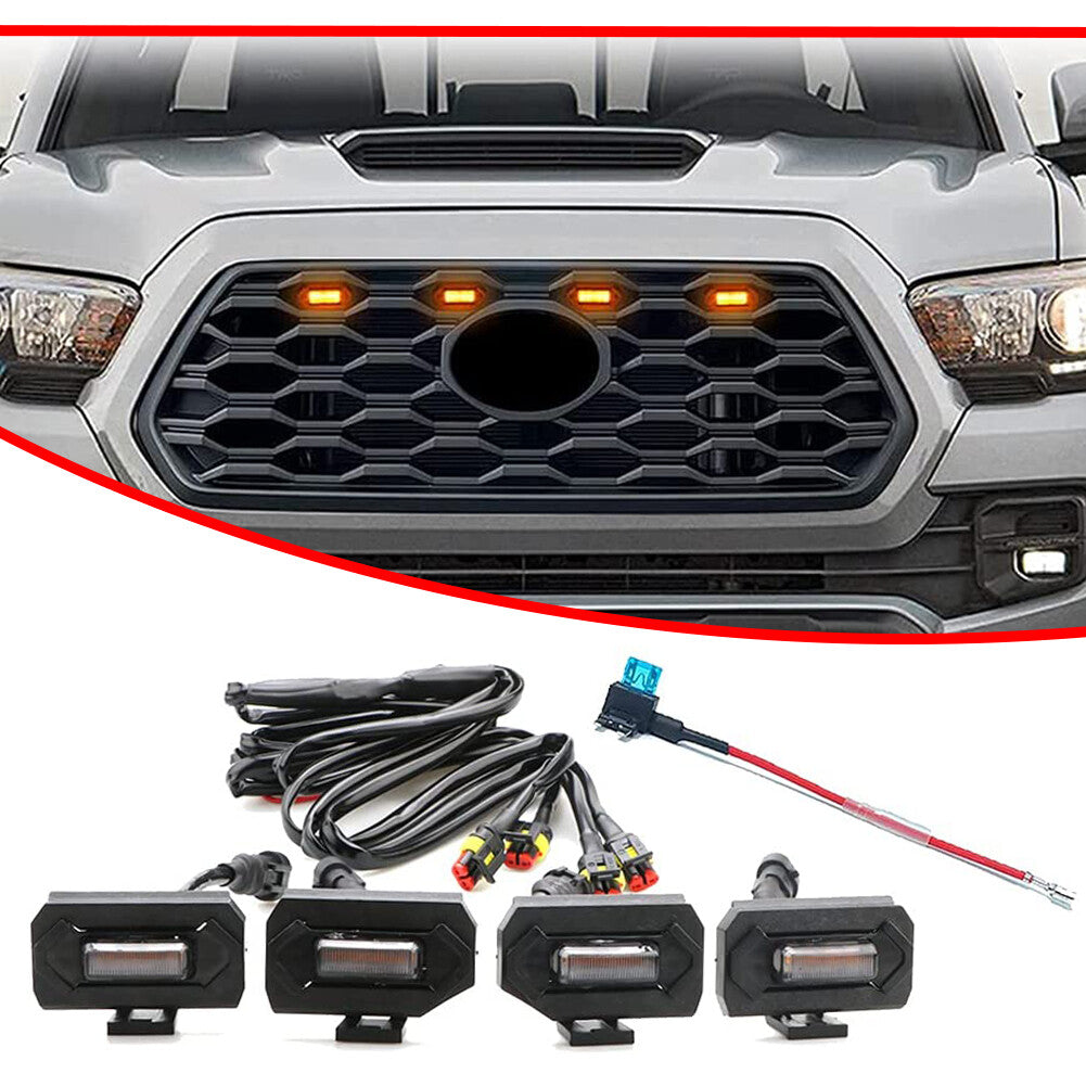 Front bumper cover grille LED light strip harness suitable for Tacoma 2020-2022 smoked- v